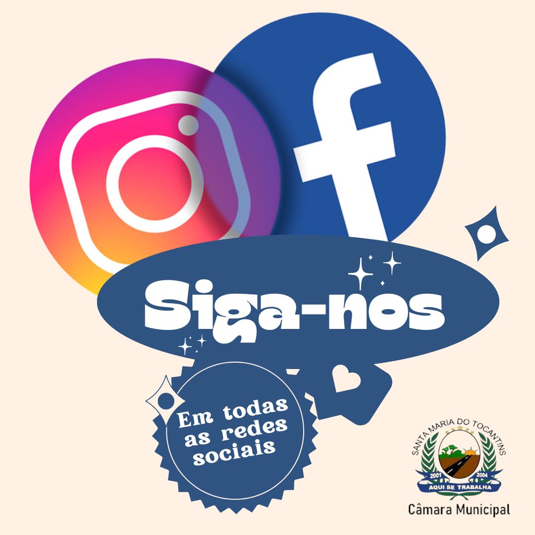 Nos siga na redes socias